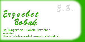 erzsebet bobak business card