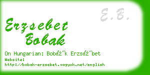 erzsebet bobak business card